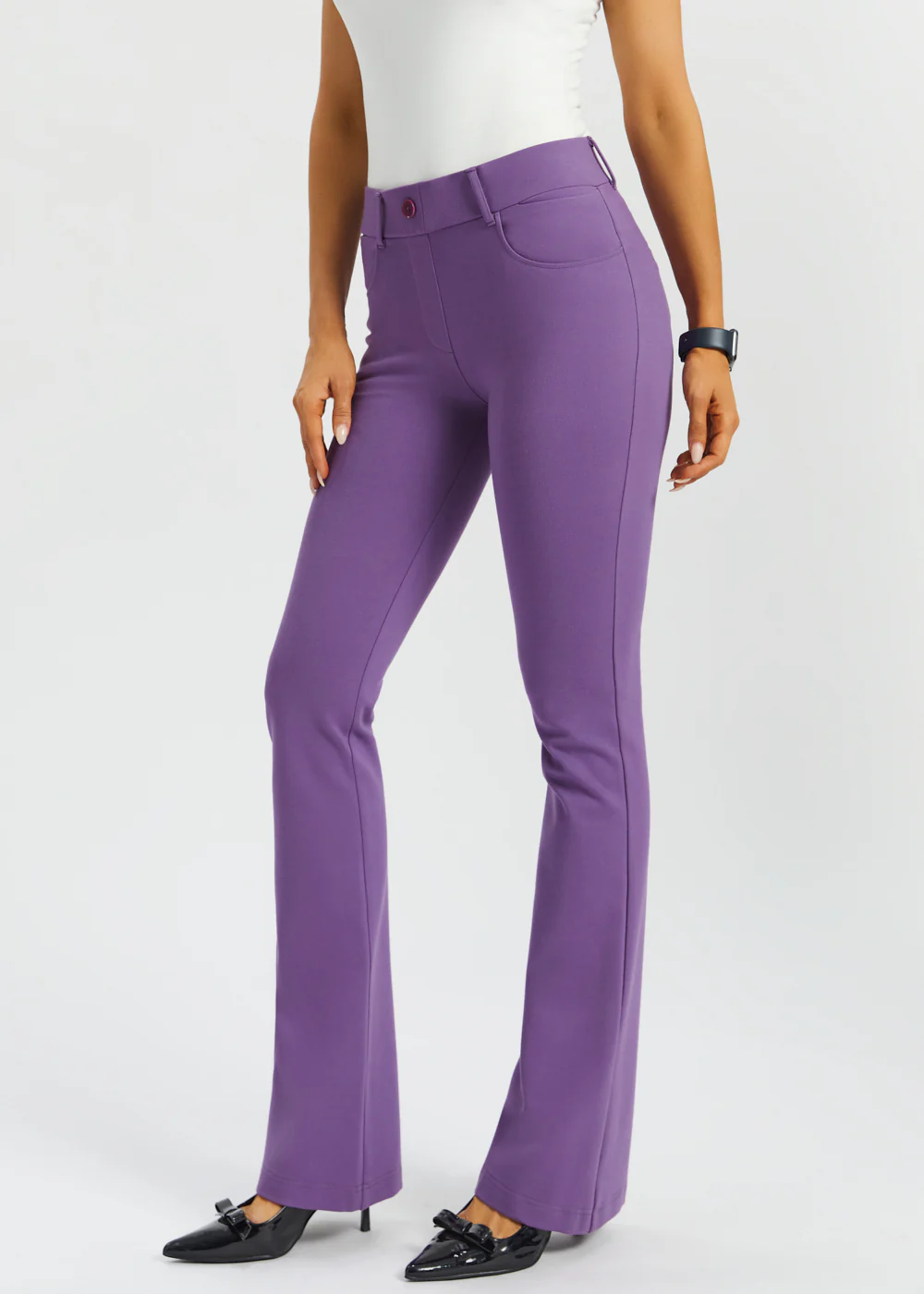 7-Pocket DPYP™ Dress Pant Yoga Pant | Bootcut (Grape) - Image 3