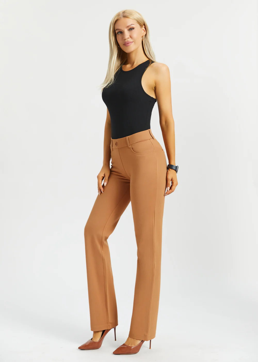 7-Pocket DPYP™ Dress Pant Yoga Pant | Straight (Sandalwood) - Image 8