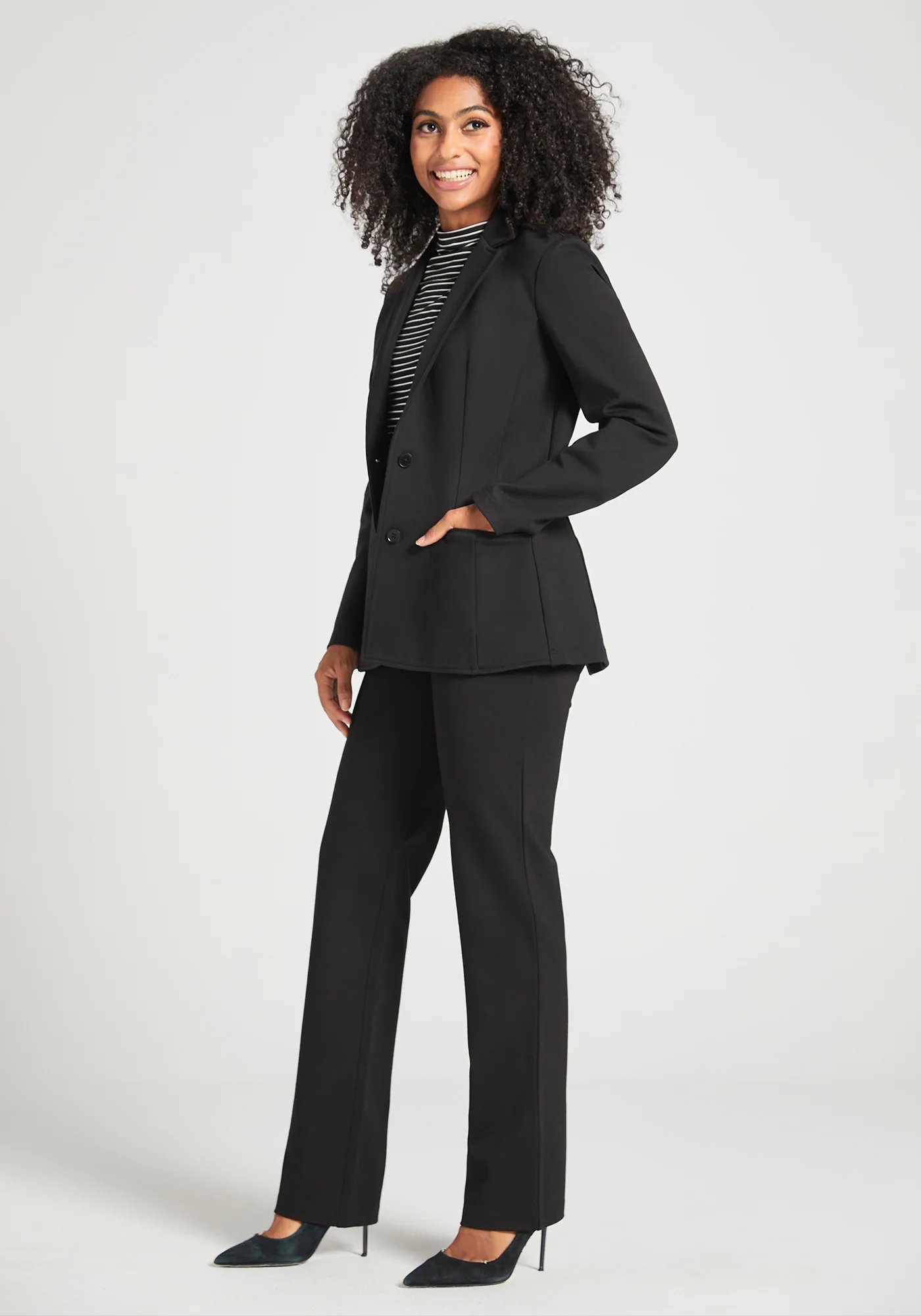 Classic Blazer | Stretch Ponte (Black) - Image 3