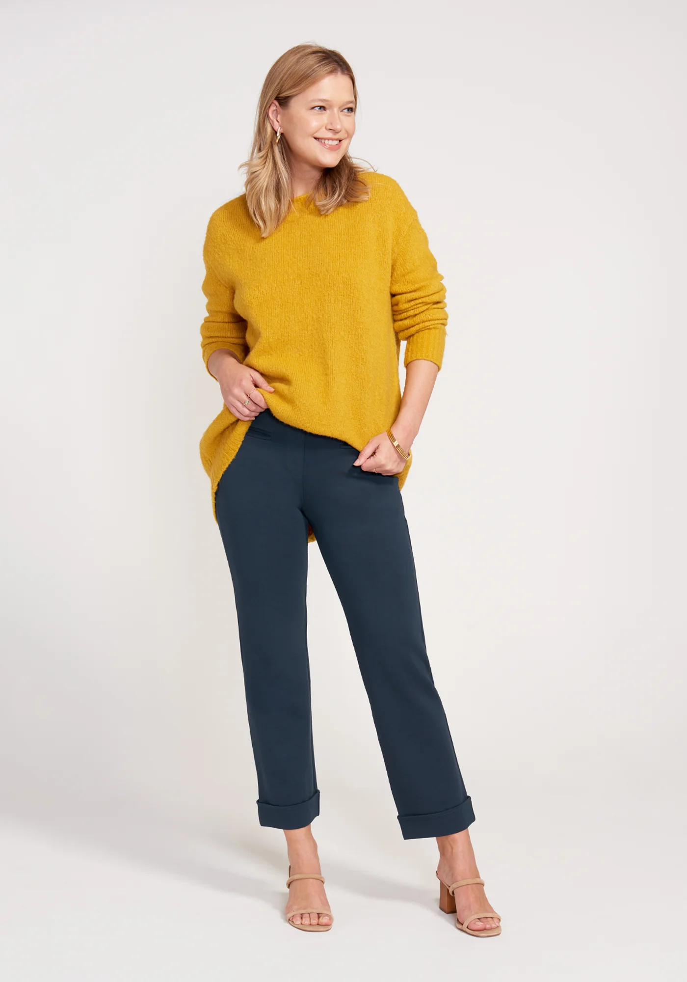 Easy Crop Trouser | Straight (Navy) - Final Sale - Image 6