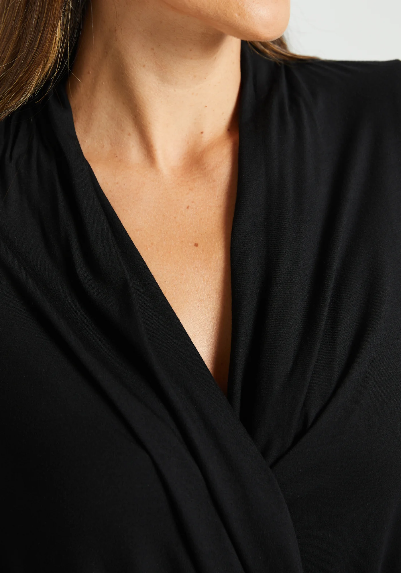 Surplice Long Sleeve Tunic (Black) - Final Sale - Image 3