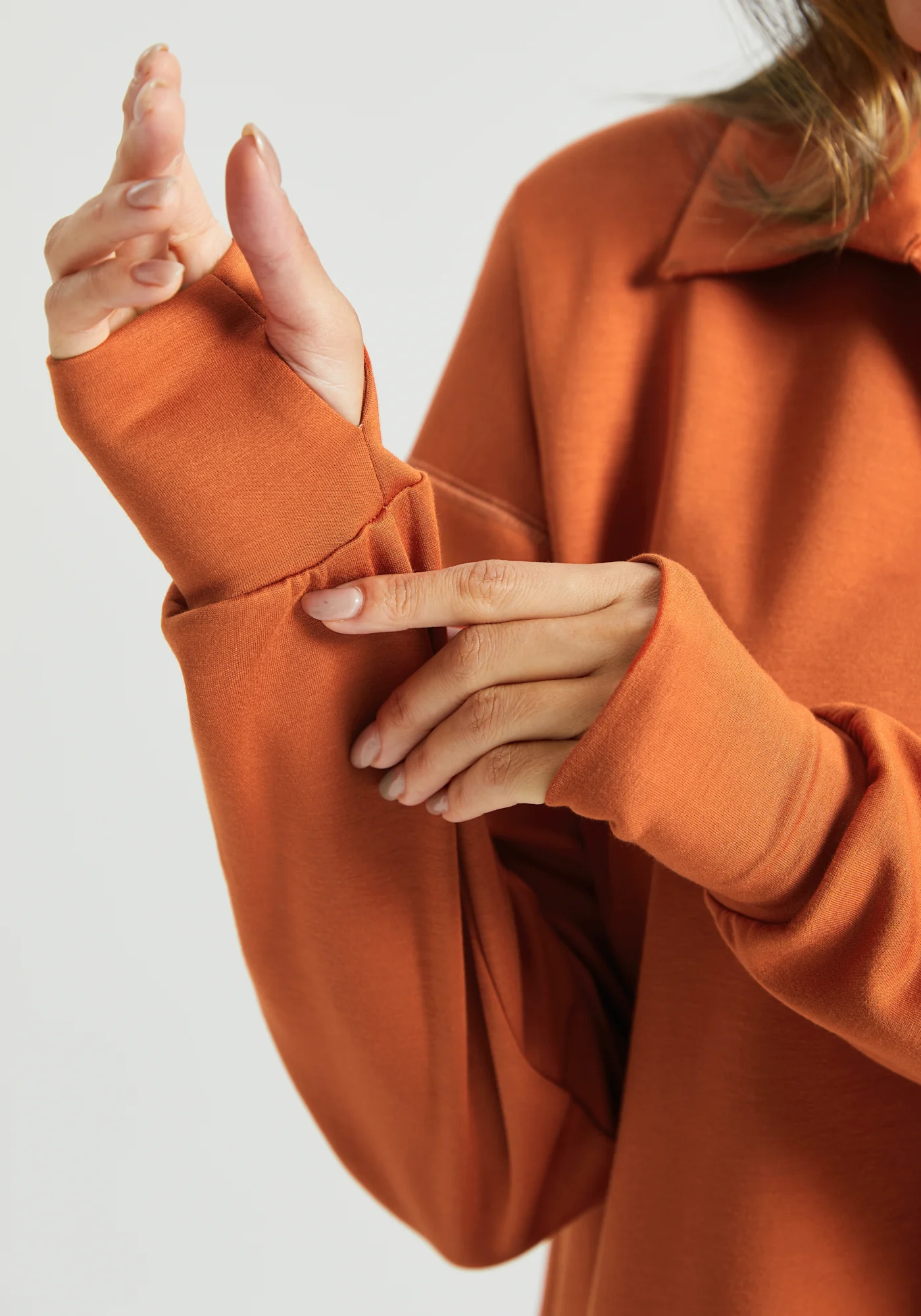 AirFlex Polo Knit Pullover (Rust) - Final Sale - Image 3