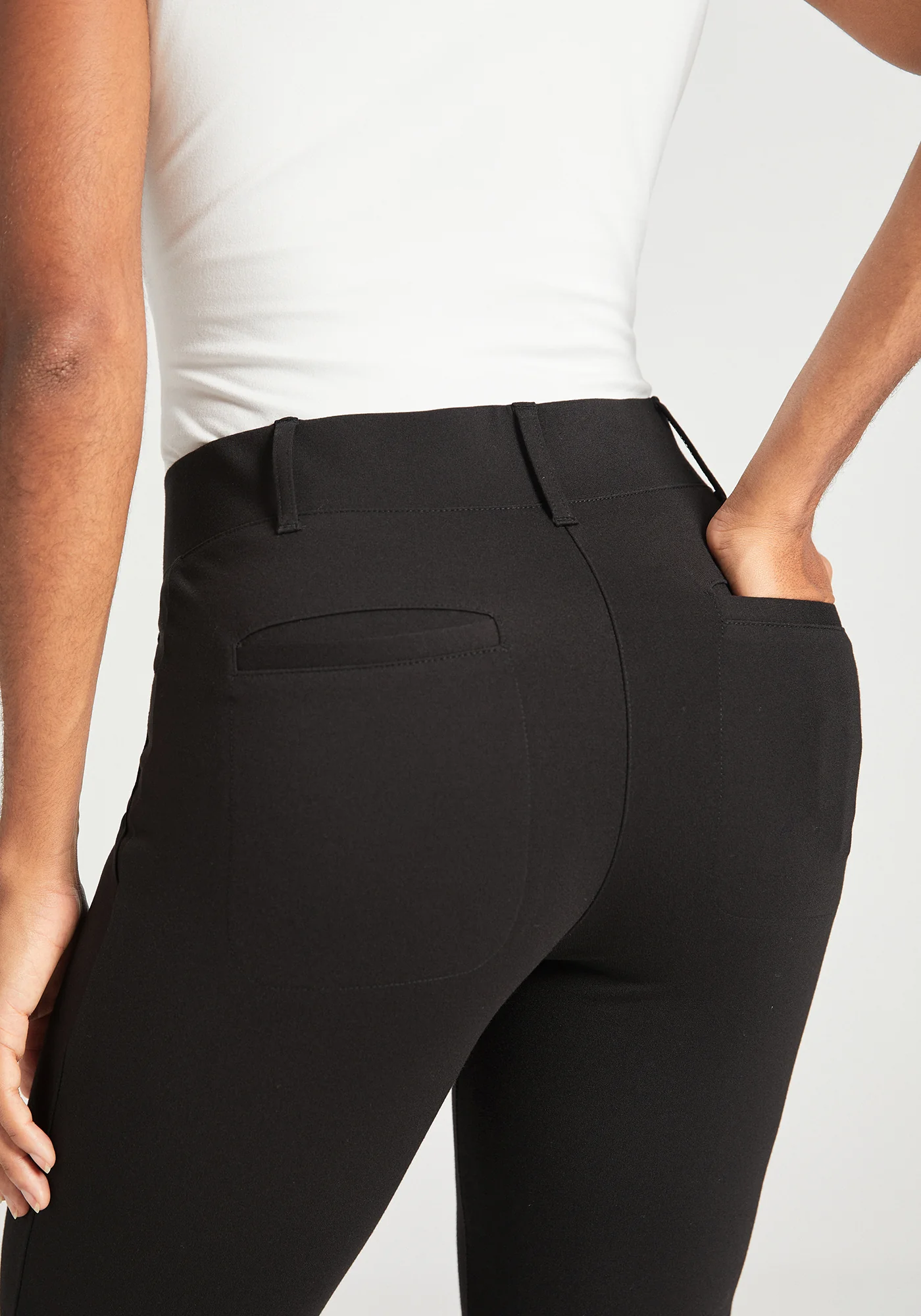 Two-Pocket DPYP™ Dress Pant Yoga Pant | Straight (Black) - Image 3